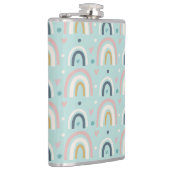 Niedliches Regenbogenmuster Flachmann (Rechts)