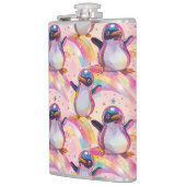 Niedliches Regenbogenmuster Flachmann (Links)