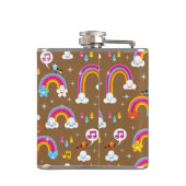 niedliches Regenbogenmuster Flachmann (Rückseite)