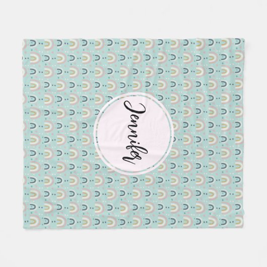 Niedliches Regenbogenmuster Fleecedecke (Vorderseite (Horizontal))