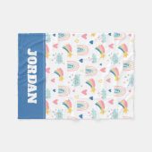 Niedliches Regenbogenmuster Fleecedecke (Vorderseite (Horizontal))