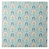 Niedliches Regenbogenmuster Fliese (Vorderseite)