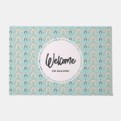 Niedliches Regenbogenmuster Fußmatte (Vorderseite)