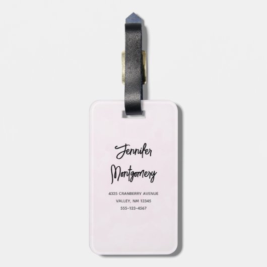 Niedliches Regenbogenmuster Gepäckanhänger (Rückseite vertikal)