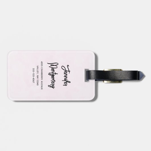 Niedliches Regenbogenmuster Gepäckanhänger (Rückseite horizontal)