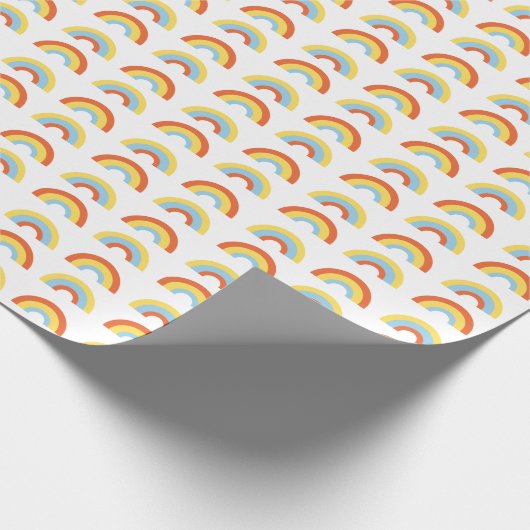 Niedliches Regenbogenmuster Geschenkpapier (Ecke)