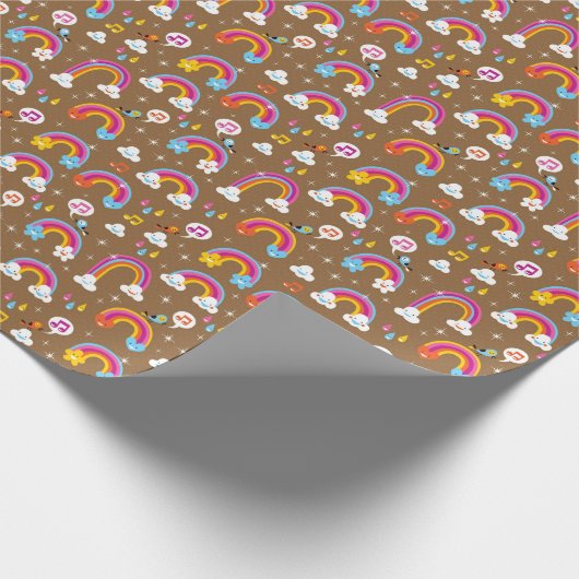 niedliches Regenbogenmuster Geschenkpapier (Ecke)