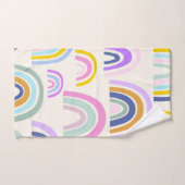 Niedliches Regenbogenmuster in hellen Nudeln Badhandtuch Set (Handtuch)