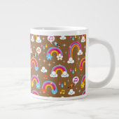 niedliches Regenbogenmuster Jumbo-Tasse (Rechts)