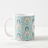 Niedliches Regenbogenmuster Kaffeetasse (Links)