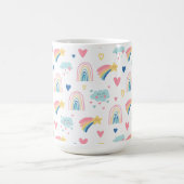 Niedliches Regenbogenmuster Kaffeetasse (Mittel)