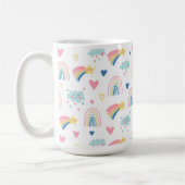 Niedliches Regenbogenmuster Kaffeetasse (Links)