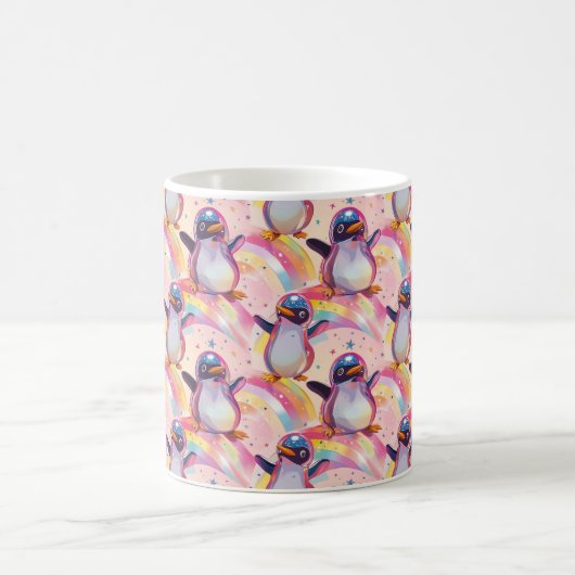 Niedliches Regenbogenmuster Kaffeetasse (Mittel)
