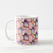 Niedliches Regenbogenmuster Kaffeetasse (Links)