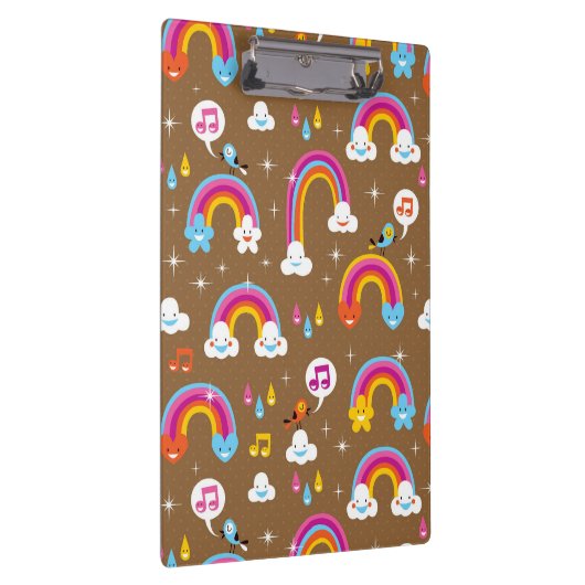 niedliches Regenbogenmuster Klemmbrett (Rechts)