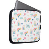 Niedliches Regenbogenmuster Laptopschutzhülle (Vorne Rechts)