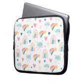 Niedliches Regenbogenmuster Laptopschutzhülle (Vorderseite Links)