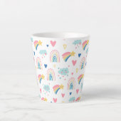 Niedliches Regenbogenmuster Milchtasse (Vorderseite)