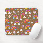 niedliches Regenbogenmuster Mousepad (Mit Mouse)