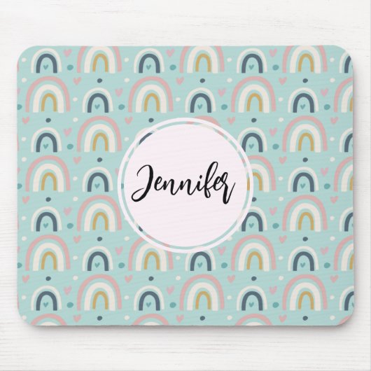 Niedliches Regenbogenmuster Mousepad (Vorne)