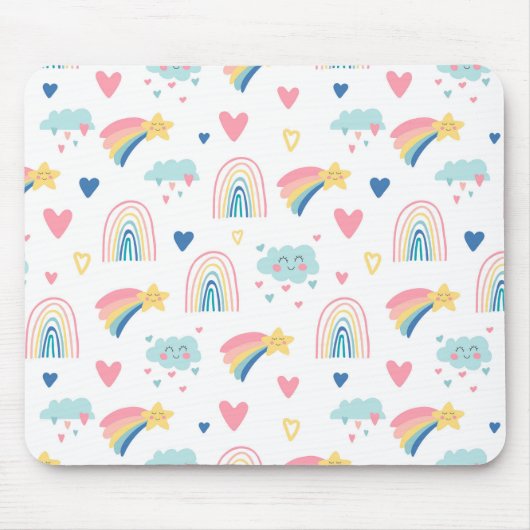 Niedliches Regenbogenmuster Mousepad (Vorne)