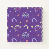 Niedliches Regenbogenmuster-Notebook Notizblock (Rückseite)