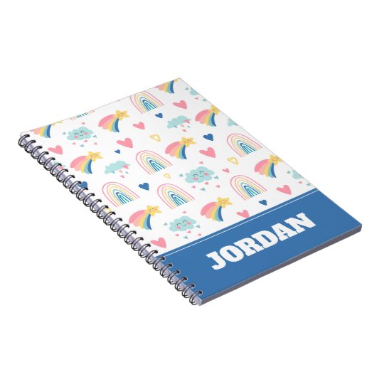 Niedliches Regenbogenmuster Notizblock (Rechte Seite)