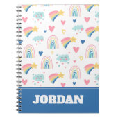 Niedliches Regenbogenmuster Notizblock (Vorderseite)