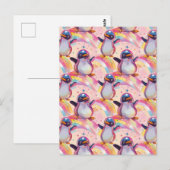 Niedliches Regenbogenmuster Postkarte (Vorne/Hinten)