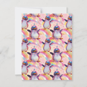 Niedliches Regenbogenmuster Postkarte