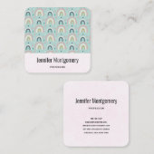 Niedliches Regenbogenmuster Quadratische Visitenkarte (Vorne/Hinten)