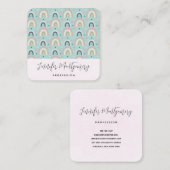 Niedliches Regenbogenmuster Quadratische Visitenkarte (Vorne/Hinten)