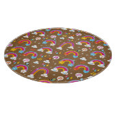 niedliches Regenbogenmuster Schneidebrett (Ecke)