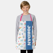 Niedliches Regenbogenmuster Schürze (Getragen)