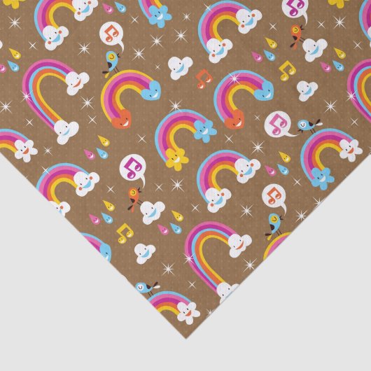 niedliches Regenbogenmuster Seidenpapier (Ausschnitt)