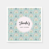 Niedliches Regenbogenmuster Serviette (Vorderseite)