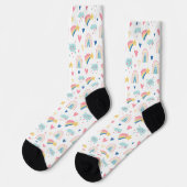 Niedliches Regenbogenmuster Socken (Linkes Detail)