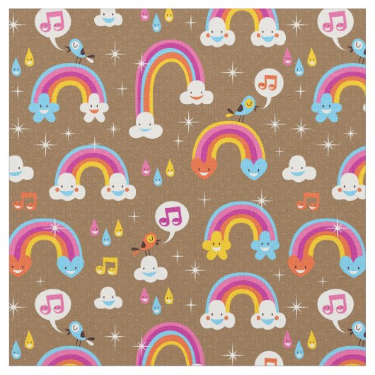 niedliches Regenbogenmuster Stoff (Nahaufnahme)