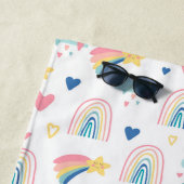 Niedliches Regenbogenmuster Strandtuch (Beispiel)