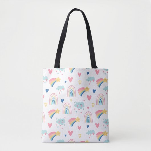 Niedliches Regenbogenmuster Tasche (Vorderseite)