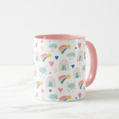 Niedliches Regenbogenmuster Tasse (VorderseiteRechts)