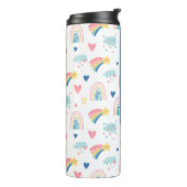 Niedliches Regenbogenmuster Thermosbecher (Nach links gedreht)