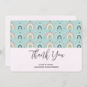 Niedliches Regenbogenmuster Vielen Dank Dankeskarte (Vorne/Hinten)