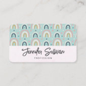 Niedliches Regenbogenmuster Visitenkarte (Vorderseite)