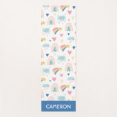 Niedliches Regenbogenmuster Yogamatte (Vorderseite)