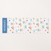 Niedliches Regenbogenmuster Yogamatte (Vorderseite (Horizontal))