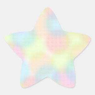Niedliches Regenbogenpolka Punkt Pastellfarben Mus Stern-Aufkleber