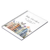 Niedliches Regenbogenregal & Bücher Lehrermonogram (Linke Seite)