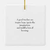 Niedliches Regenbogenregal & Bücher Lehrermonogram Keramikornament (Rückseite)