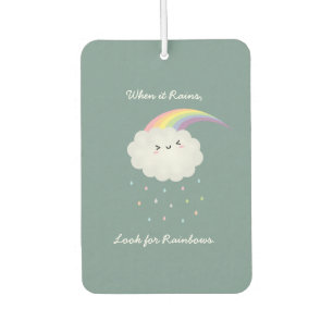 Niedliches Regenbogenwolken-Regen Inspiration Zita Autolufterfrischer